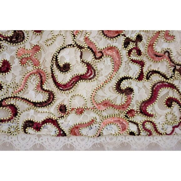 Thalia Sodi 12208 Women's Sz Small Iced Ivory Embroidered Lace Sleeveless Top - Picture 3 of 9